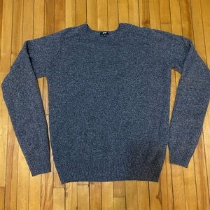 Uniqlo Men’s 100% Wool Heather Grey Crewneck Sweater Size Large